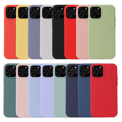 Solid Color Liquid Silicone Shockproof Protective Case, For iPhone 12 mini, For iPhone 12 / 12 Pro