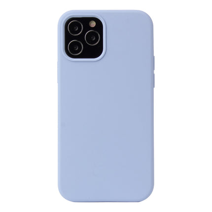 Funda protectora a prueba de golpes de silicona líquida de color sólido para iPhone 12 Pro Max