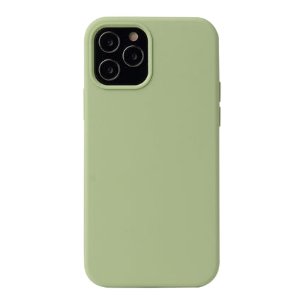 Funda protectora a prueba de golpes de silicona líquida de color sólido para iPhone 12 Pro Max