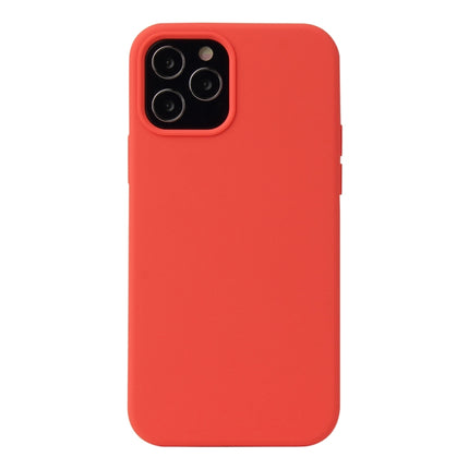 Funda protectora a prueba de golpes de silicona líquida de color sólido para iPhone 12 Pro Max
