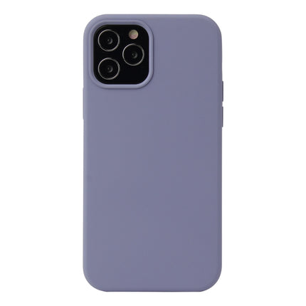 Funda protectora a prueba de golpes de silicona líquida de color sólido para iPhone 12 Pro Max