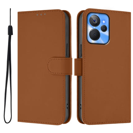 Skin Feel Solid Color Leather Phone Case with Lanyard, For Realme 10T 5G / 10s 5G