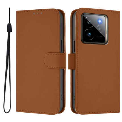 Skin Feel Solid Color Leather Phone Case with Lanyard, For Realme GT7 Pro 5G