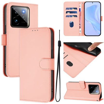 Skin Feel Solid Color Leather Phone Case with Lanyard, For Realme GT7 Pro 5G