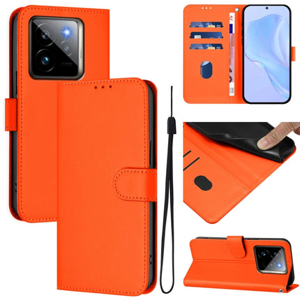 Skin Feel Solid Color Leather Phone Case with Lanyard, For Realme GT7 Pro 5G