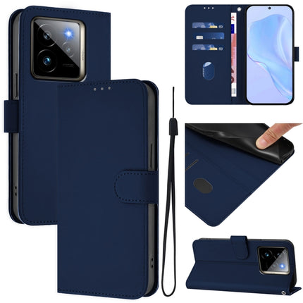 Skin Feel Solid Color Leather Phone Case with Lanyard, For Realme GT7 Pro 5G