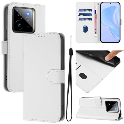 Skin Feel Solid Color Leather Phone Case with Lanyard, For Realme GT7 Pro 5G