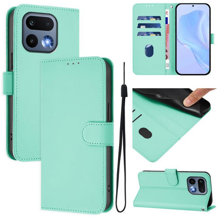 Skin Feel Solid Color Leather Phone Case with Lanyard, For Realme 16 Pro 5G Global