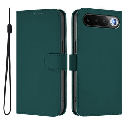 Skin Feel Solid Color Leather Phone Case with Lanyard, For Realme 16 5G Global