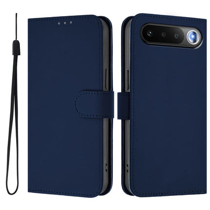 Skin Feel Solid Color Leather Phone Case with Lanyard, For Realme 16 5G Global