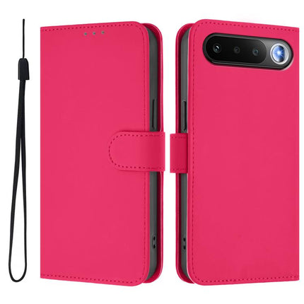 Skin Feel Solid Color Leather Phone Case with Lanyard, For Realme 16 5G Global