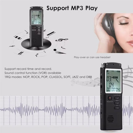 T60 Smart HD Noise Cancelling Voice Recorder MP3 Player, T60