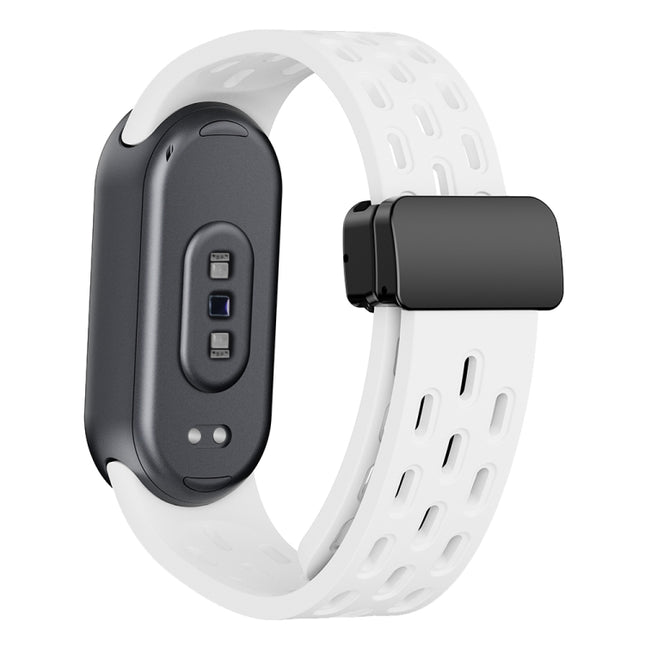 Magnetic Folding Buckle Silicone Watch Band, For Xiaomi Smart Band 9