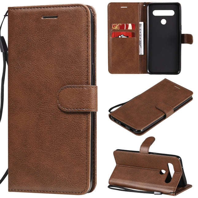 Solid Color Horizontal Flip Protective Leather Case with Holder & Card Slots & Wallet & Photo Frame & Lanyard, For LG K61, For LG Stylo 6, For Motorola Moto E6s (2020)
