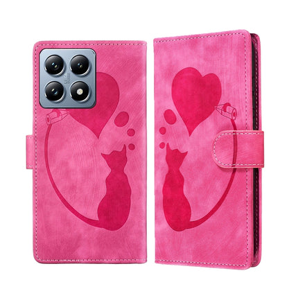 Pen Heart Cat Embossed Leather Phone Case, For Xiaomi Poco C75, For Xiaomi 14T Pro, For Xiaomi 14T