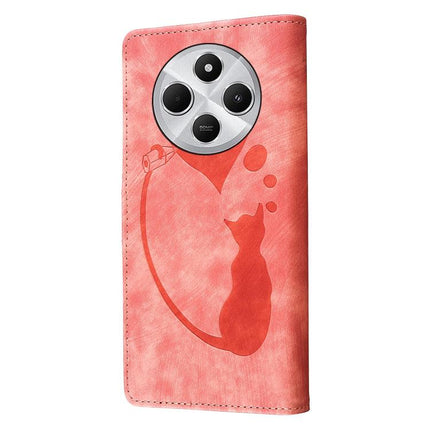 Pen Heart Cat Embossed Leather Phone Case, For Xiaomi Poco C75, For Xiaomi 14T Pro, For Xiaomi 14T