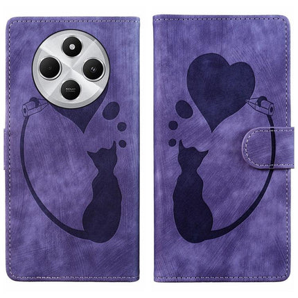 Pen Heart Cat Embossed Leather Phone Case, For Xiaomi Poco C75, For Xiaomi 14T Pro, For Xiaomi 14T
