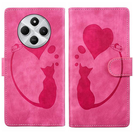 Pen Heart Cat Embossed Leather Phone Case, For Xiaomi Poco C75, For Xiaomi 14T Pro, For Xiaomi 14T