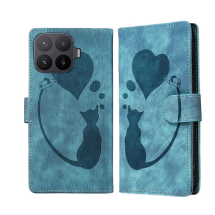 Pen Heart Cat Embossed Leather Phone Case, For Xiaomi 17T Pro 5G, For Xiaomi 17T 5G, For Xiaomi 15T Pro 5G, For Xiaomi 15T 5G