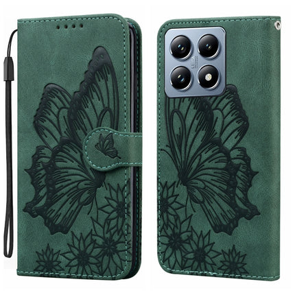 Retro Skin Feel Butterflies Embossing Horizontal Flip Leather Phone Case, For Xiaomi Poco C75, For Xiaomi 14T Pro, For Xiaomi 14T