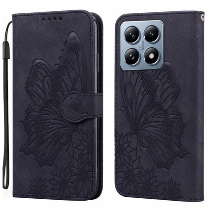 Retro Skin Feel Butterflies Embossing Horizontal Flip Leather Phone Case, For Xiaomi Poco C75, For Xiaomi 14T Pro, For Xiaomi 14T