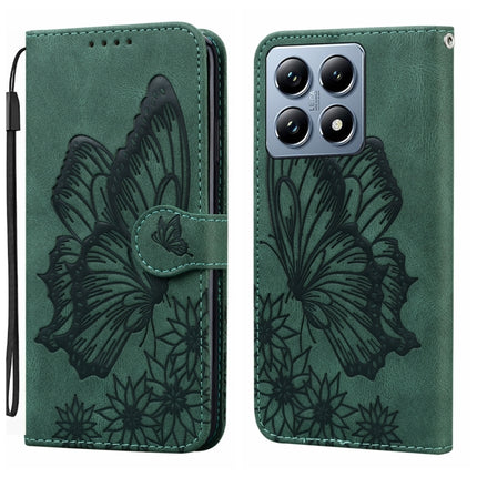 Retro Skin Feel Butterflies Embossing Horizontal Flip Leather Phone Case, For Xiaomi Poco C75, For Xiaomi 14T Pro, For Xiaomi 14T