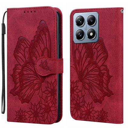 Retro Skin Feel Butterflies Embossing Horizontal Flip Leather Phone Case, For Xiaomi Poco C75, For Xiaomi 14T Pro, For Xiaomi 14T