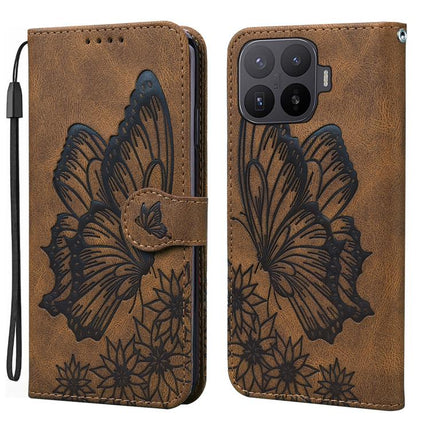Retro Skin Feel Butterflies Embossing Horizontal Flip Leather Phone Case, For Xiaomi 17T Pro 5G, For Xiaomi 17T 5G, For Xiaomi 15T Pro 5G, For Xiaomi 15T 5G