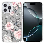 For iPhone 16 Pro / Flowers On Grey