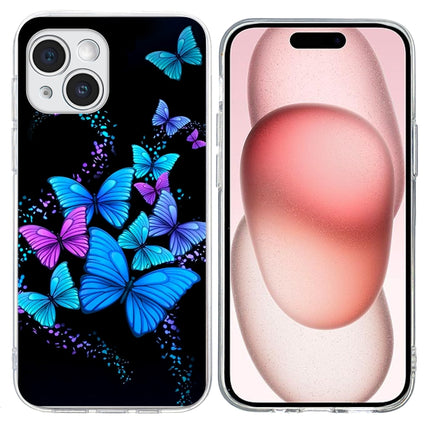 Colorful Painting Pattern TPU Phone Case, For iPhone 15 Plus, For iPhone 15