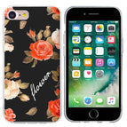 For iPhone SE 2022 / 2020 / 8 / 7 / Flowers On Black