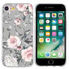 For iPhone SE 2022 / 2020 / 8 / 7 / Flowers On Grey