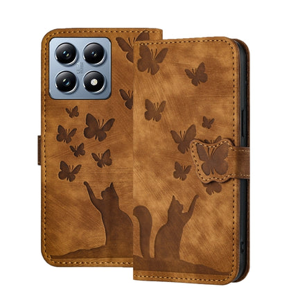 Butterfly Cat Embossing Flip Leather Phone Case, For Xiaomi Poco C75, For Xiaomi 14T Pro, For Xiaomi 14T