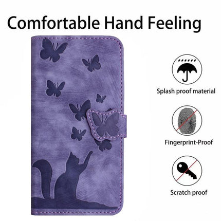 Butterfly Cat Embossing Flip Leather Phone Case, For Xiaomi Poco C75, For Xiaomi 14T Pro, For Xiaomi 14T