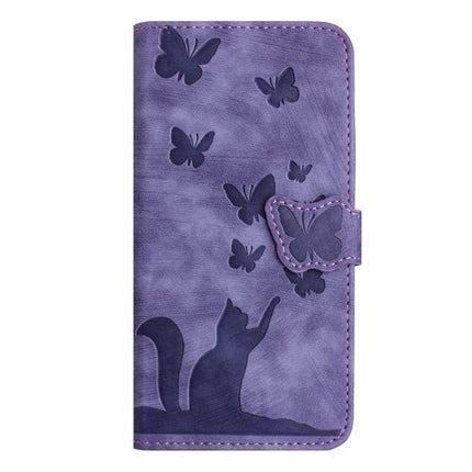 Butterfly Cat Embossing Flip Leather Phone Case, For Xiaomi 17T Pro 5G, For Xiaomi 17T 5G, For Xiaomi 15T Pro 5G, For Xiaomi 15T 5G