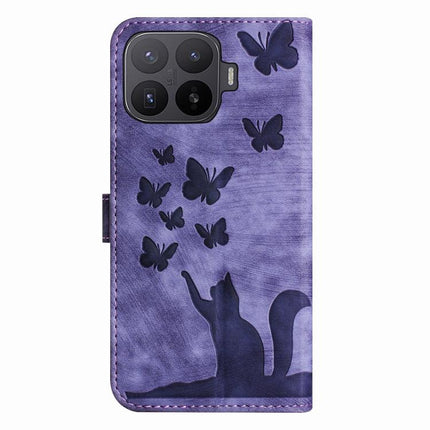 Butterfly Cat Embossing Flip Leather Phone Case, For Xiaomi 17T Pro 5G, For Xiaomi 17T 5G, For Xiaomi 15T Pro 5G, For Xiaomi 15T 5G