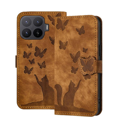 Butterfly Cat Embossing Flip Leather Phone Case, For Xiaomi 17T Pro 5G, For Xiaomi 17T 5G, For Xiaomi 15T Pro 5G, For Xiaomi 15T 5G