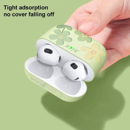 Oil Painting Floral Matte Earphones Protective Case, For AirPods 4, For AirPods Pro 2, For AirPods 3, For AirPods Pro, For AirPods 1 / 2