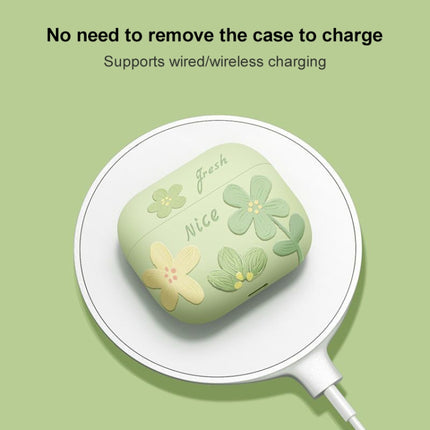 Oil Painting Floral Matte Earphones Protective Case, For AirPods 4, For AirPods Pro 2, For AirPods 3, For AirPods Pro, For AirPods 1 / 2