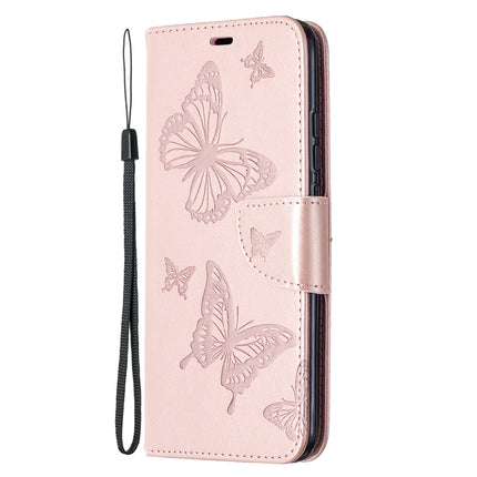 Two Butterflies Embossing Pattern Horizontal Flip Leather Case with Holder & Card Slot & Wallet & Lanyard, For Xiaomi Redmi 9A, For Xiaomi Redmi 9C