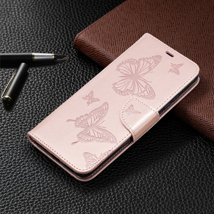 Two Butterflies Embossing Pattern Horizontal Flip Leather Case with Holder & Card Slot & Wallet & Lanyard, For Xiaomi Redmi 9A, For Xiaomi Redmi 9C
