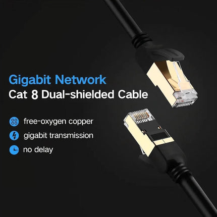 Gigabit Network Cat 8 Dual-shielded Cable
