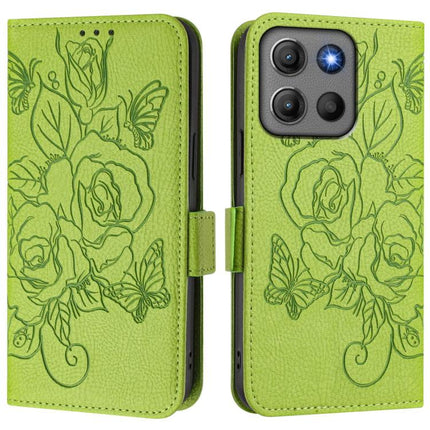 Embossed Rose RFID Anti-theft Leather Phone Case, For Motorola Moto G17 4G / G17 Power 4G, For Motorola Moto G67 Power 5G, For Motorola Edge 70 5G, For Motorola Moto G06 4G
