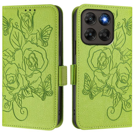 Embossed Rose RFID Anti-theft Leather Phone Case, For Motorola Moto G Max / G87 / G77 / G67 5G, For Motorola Moto G47 / G37 Power 5G, For Motorola Edge 70 Pro 5G, For Motorola Moto X70 Air Pro / Signature 5G