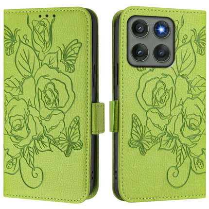 Embossed Rose RFID Anti-theft Leather Phone Case, For Motorola Edge 60 Pro / 60s Pro 5G, For Motorola Edge 60 Fusion, For Motorola Moto G15 / G15 Power, For Motorola Moto G05