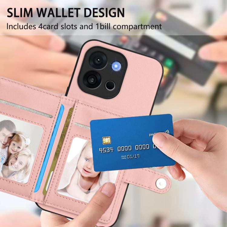 Button Card Bag RFID Anti-theft Phone Case