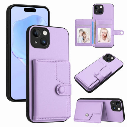 Button Card Bag RFID Anti-theft Phone Case, For iPhone 13 mini, For iPhone 12, For iPhone 12 Pro Max, For iPhone 12 Pro