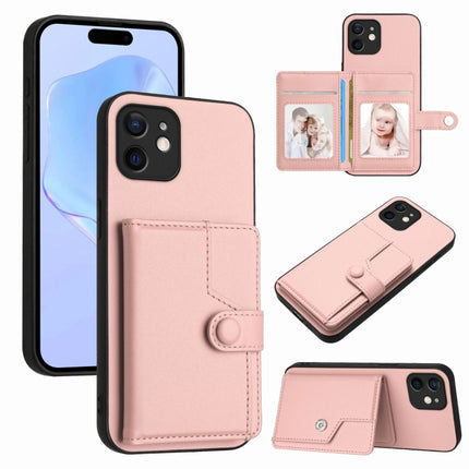 Button Card Bag RFID Anti-theft Phone Case, For iPhone 12 mini, For iPhone 11 Pro Max, For iPhone 11, For iPhone 11 Pro
