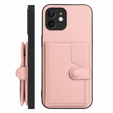 Button Card Bag RFID Anti-theft Phone Case, For iPhone 12 mini, For iPhone 11 Pro Max, For iPhone 11, For iPhone 11 Pro
