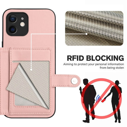 Button Card Bag RFID Anti-theft Phone Case, For iPhone 12 mini, For iPhone 11 Pro Max, For iPhone 11, For iPhone 11 Pro